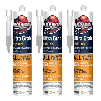 High Tack Construction Adhesive 290 ml (Gw 510) 9.8 FL Oz.) White